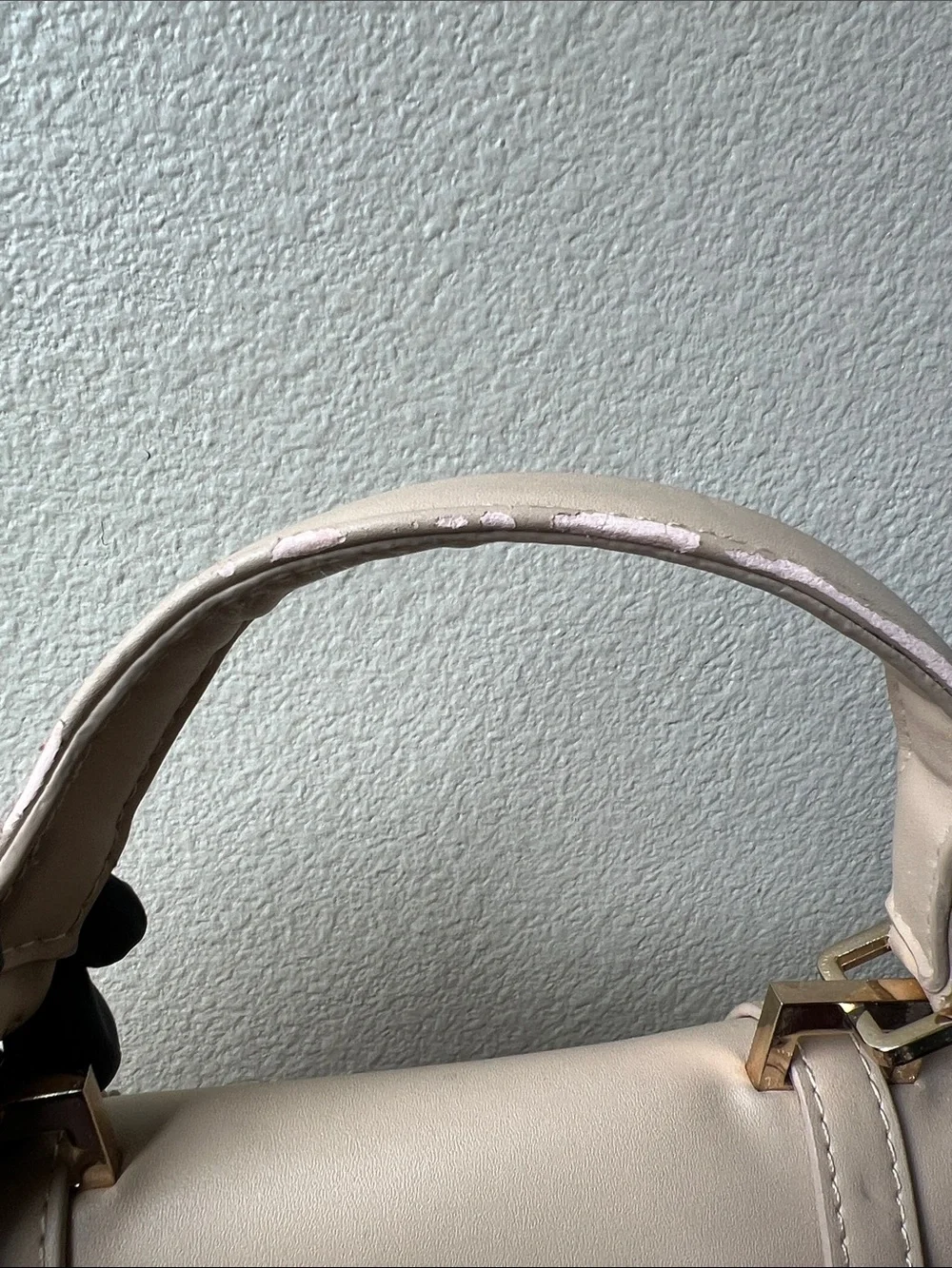 Prada Beige Leather Satchel with Gold Hardware
